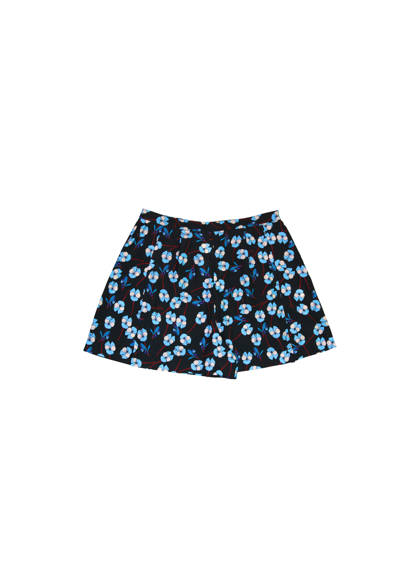 Shorts floraux bleus