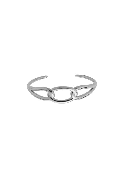 SILVER AIRY CIRCLE ARMCUFF