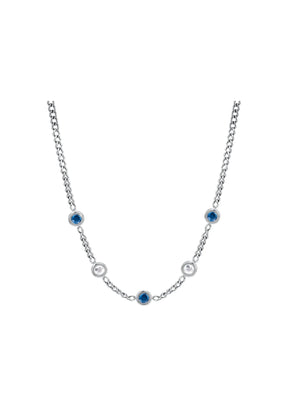 SILBERNES MEER UND HIMMEL MUSE DUETT KETTE