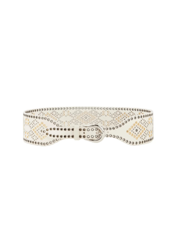 CEINTURE EN CUIR ALIOR BLANCHE