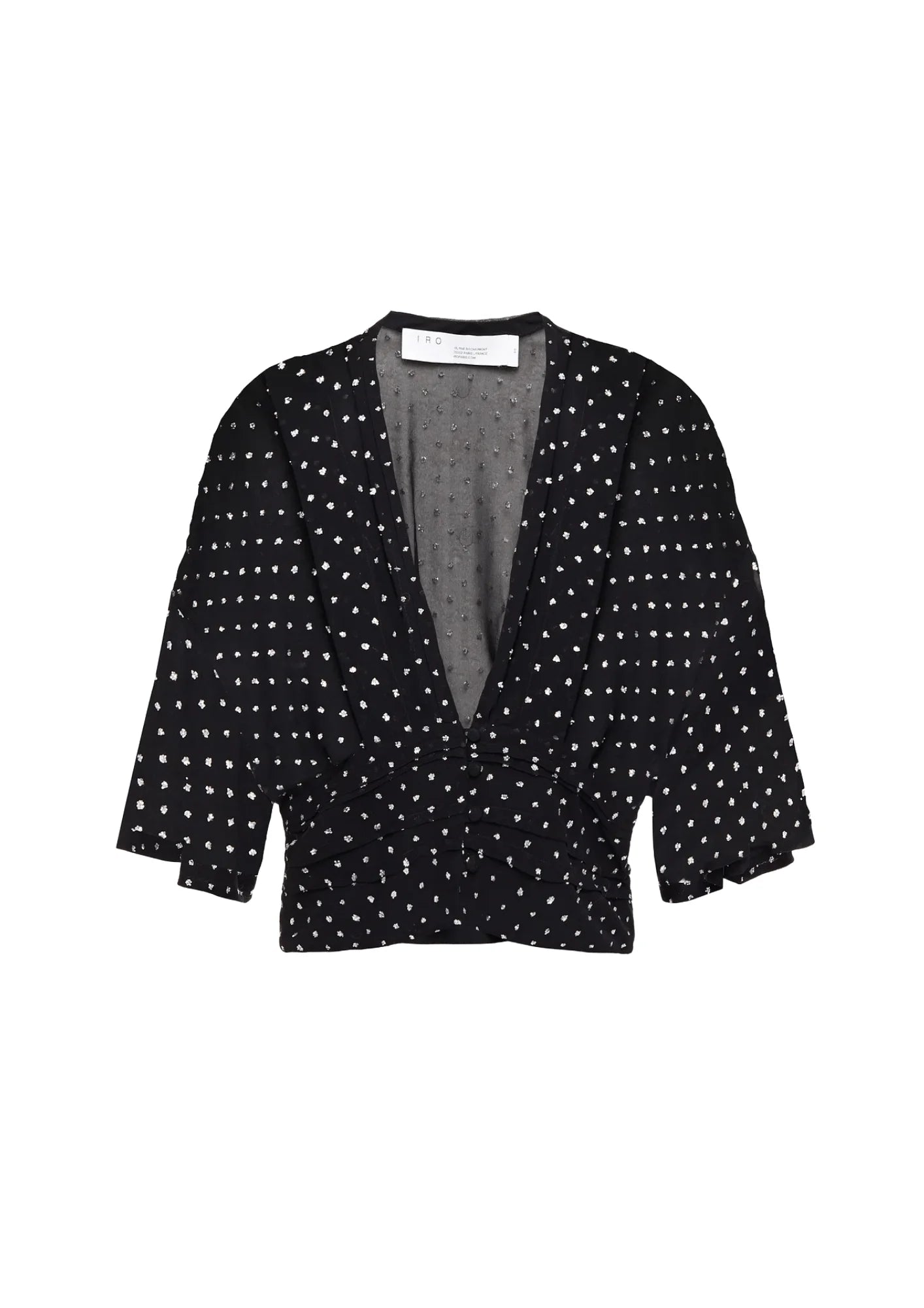 BLACK SEQUINED BLOUSE