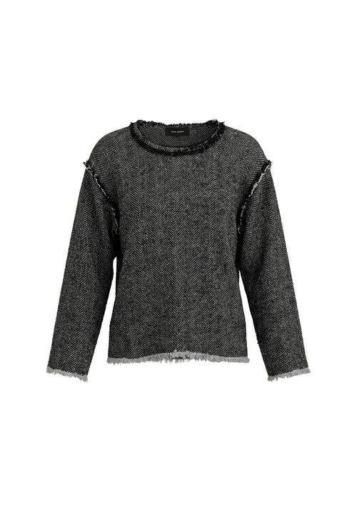 BLACK LINEN PULLOVER