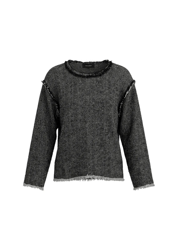 BLACK LINEN PULLOVER