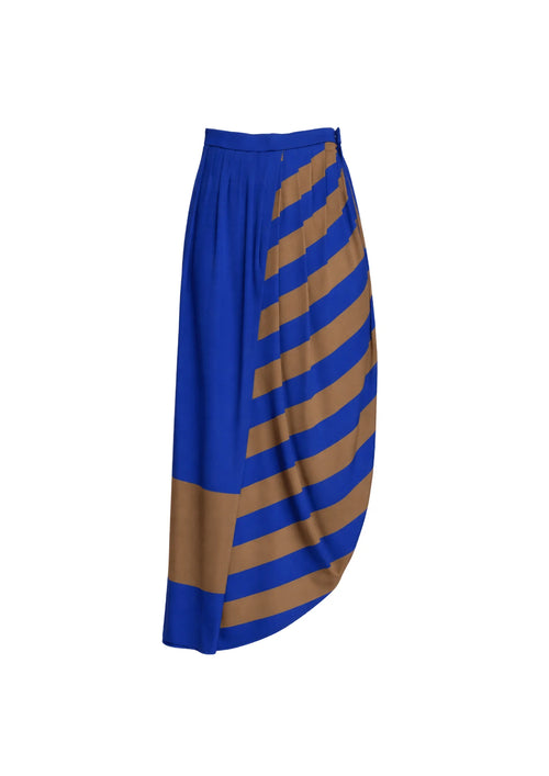 ASYMMETRICAL BLUE SKIRT