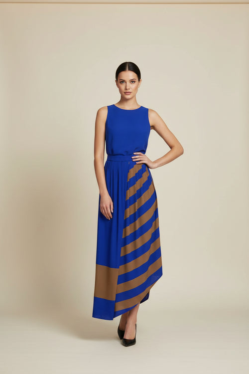 ASYMMETRICAL BLUE SKIRT