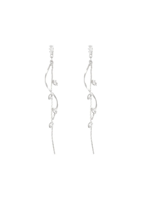 BOUCLES D'OREILLES PENDANTES MARQUISE STRASS