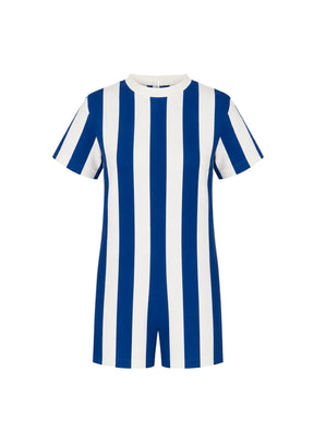 BLUE STRIPED PLAYSUIT
