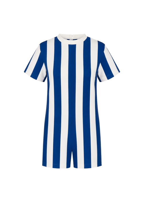 BLUE STRIPED PLAYSUIT