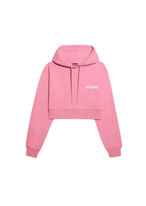 PINK CROP SWEATSHIRT