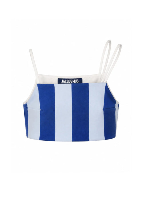 BLAUES GESTREIFTES CROP-TOP