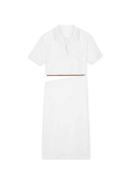 WHITE POLO MINI DRESS