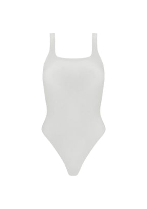 Off White Square Neck Bodysuit