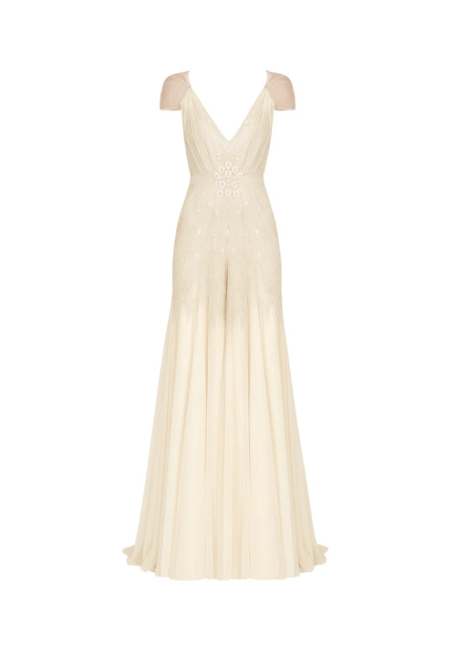 Elfenbeinfarbenes Weidenkleid