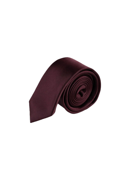 BURGUNDY SILK TIE