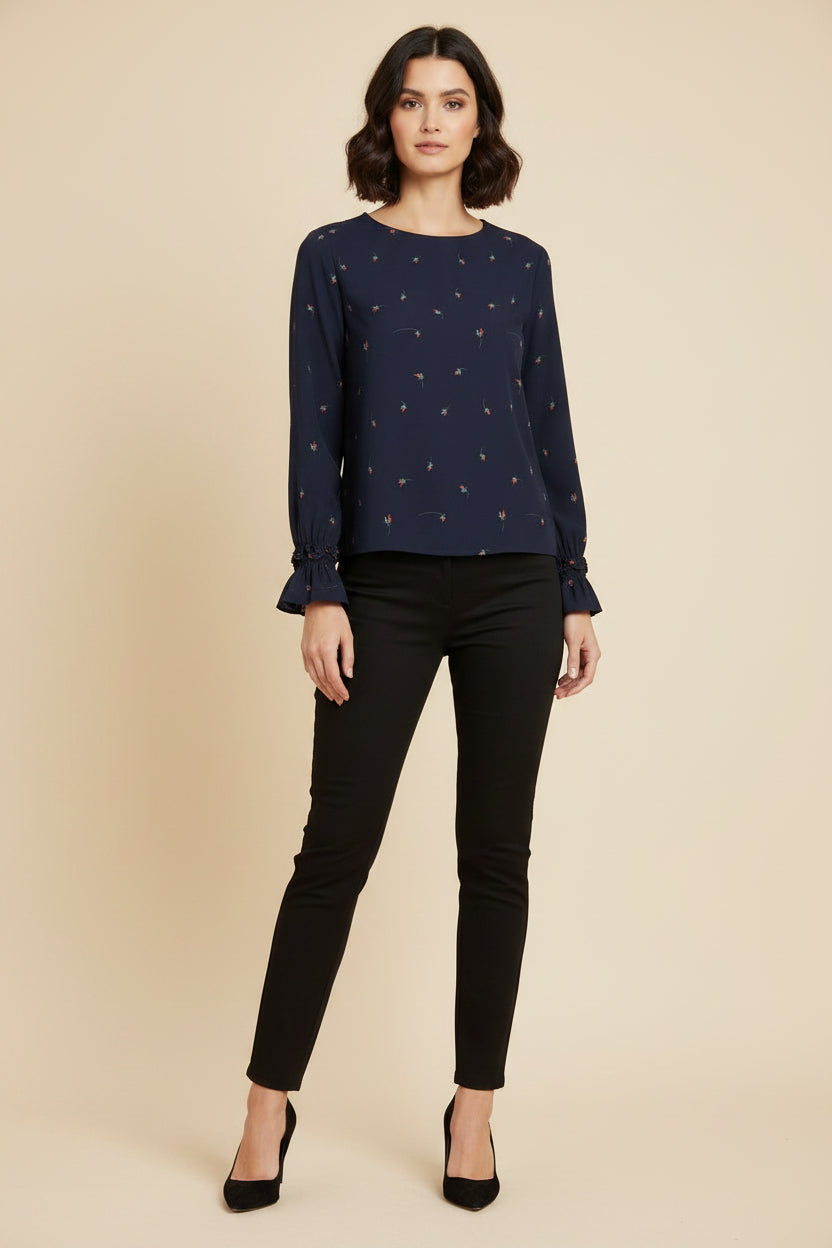 BLOUSE AMBRE BLEU MARINE