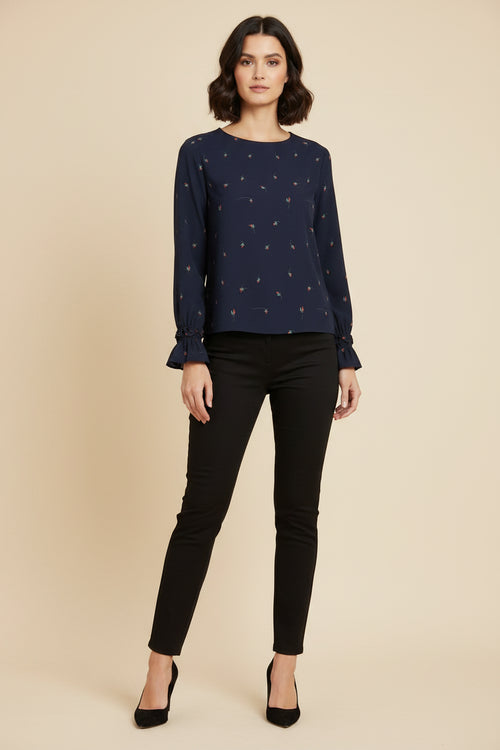 BLOUSE AMBRE BLEU MARINE