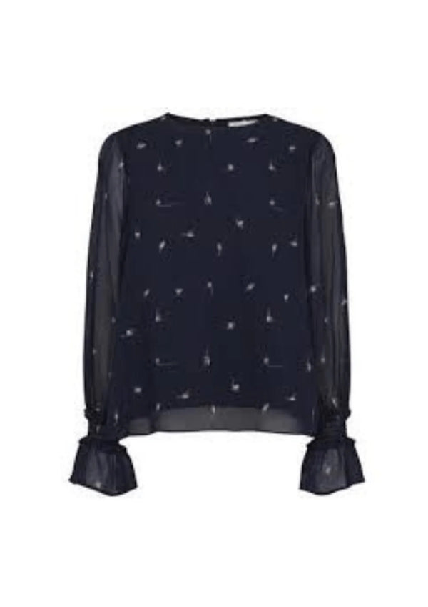 BLOUSE AMBRE BLEU MARINE