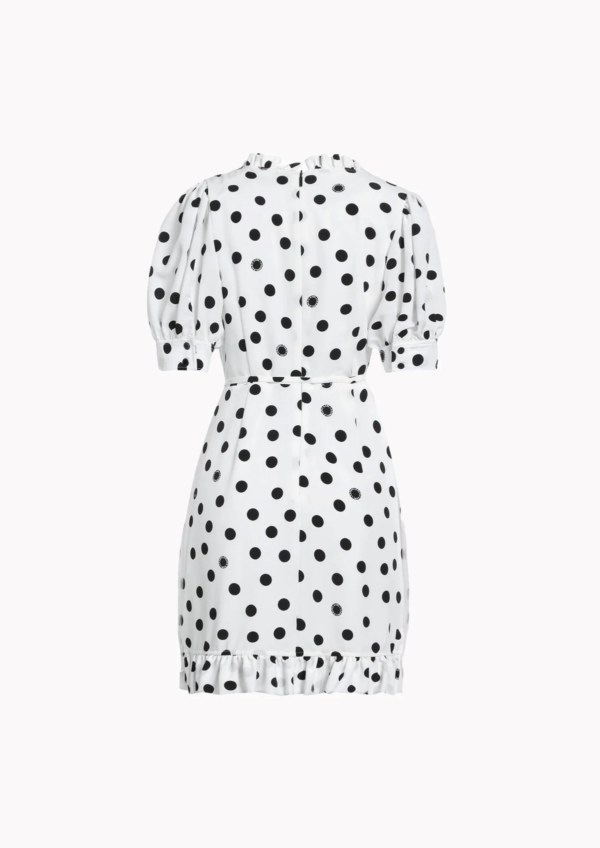 MINI-ROBE À POIS BLANCS