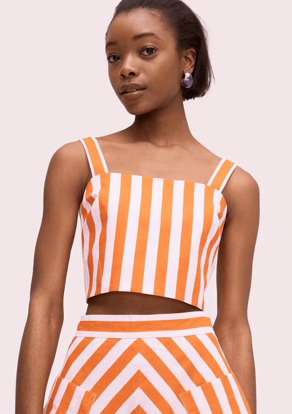 DECK STRIPED CROP TOP