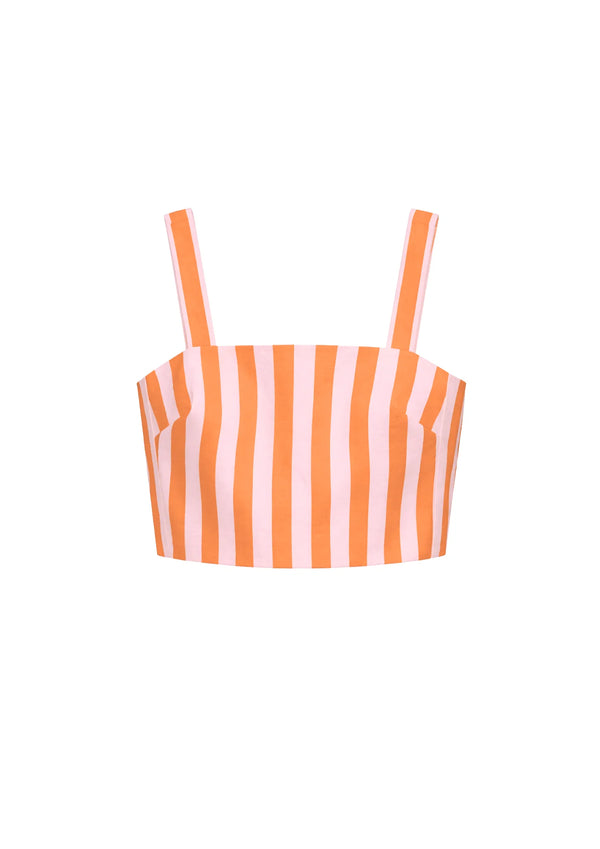 DECK STRIPED CROP TOP