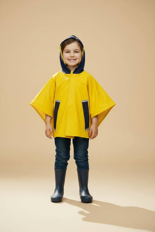 YELLOW RAINCOAT WITH HOOD