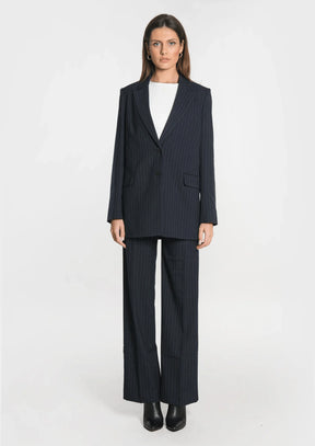 PANTALON TAILLEUR RAYURES NOIRES