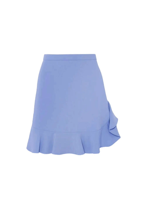 HELLBLAUER MINIROCK MIT RÜSCHEN