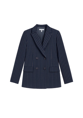 Veste à rayures bleu foncé