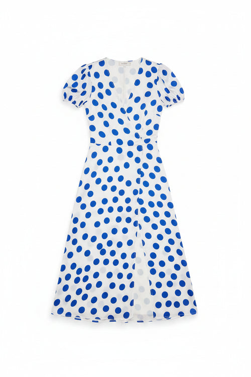 POLKA-DOT MIDI DRESS