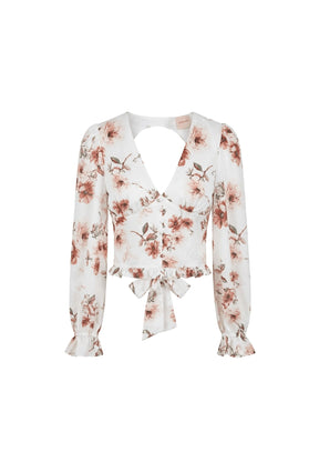 ELISABETH FLORAL OPEN BACK TOP