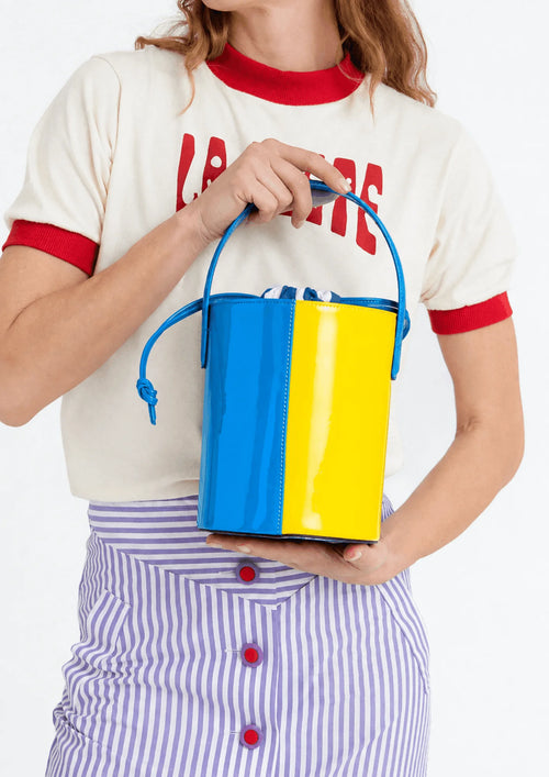 YELLOW & BLUE CALIPO BAG