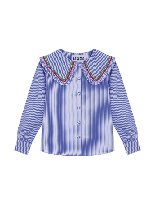 BLUE STRIPED SCHOOL SHIRT