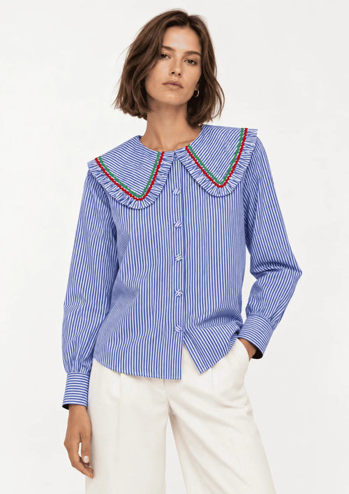 BLUE STRIPED SCHOOL SHIRT