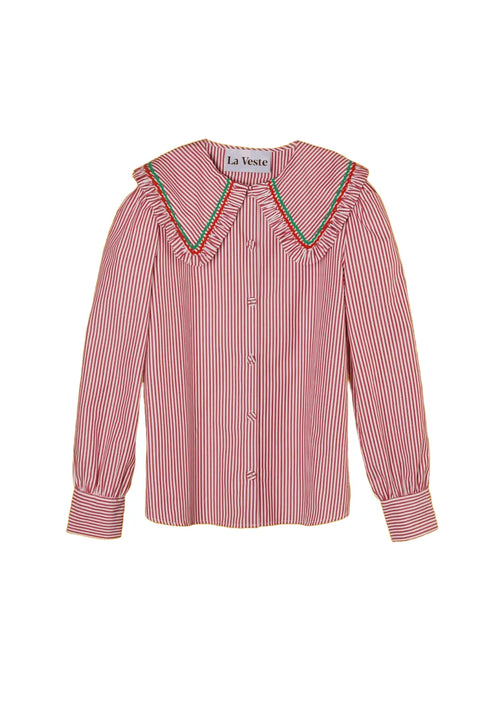 RED STRIPED SCHOOL SHIRT