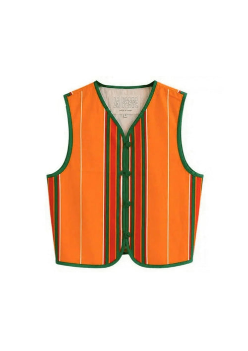 ORANGE GROOVY STRIPED VEST