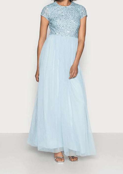 HELLBLAUES PAILLETTENKLEID