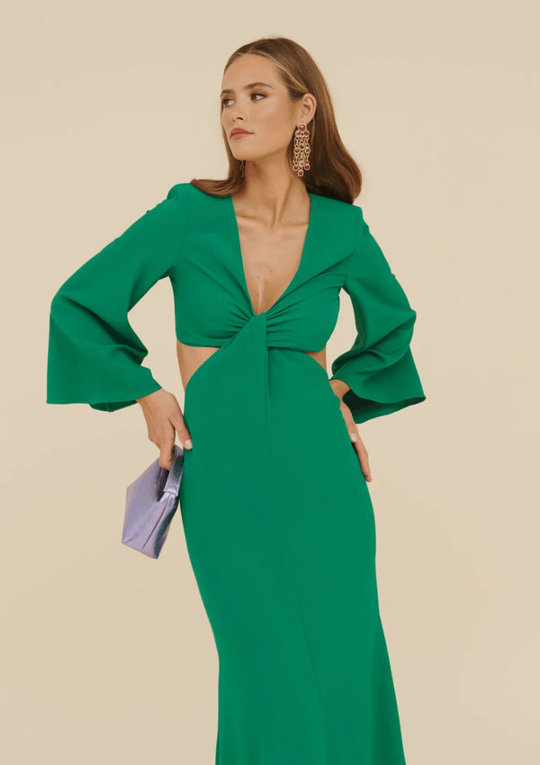 GREEN TRIPOLI DRESS