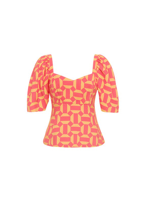 BLOUSE À MANCHES BOUFFANTES
