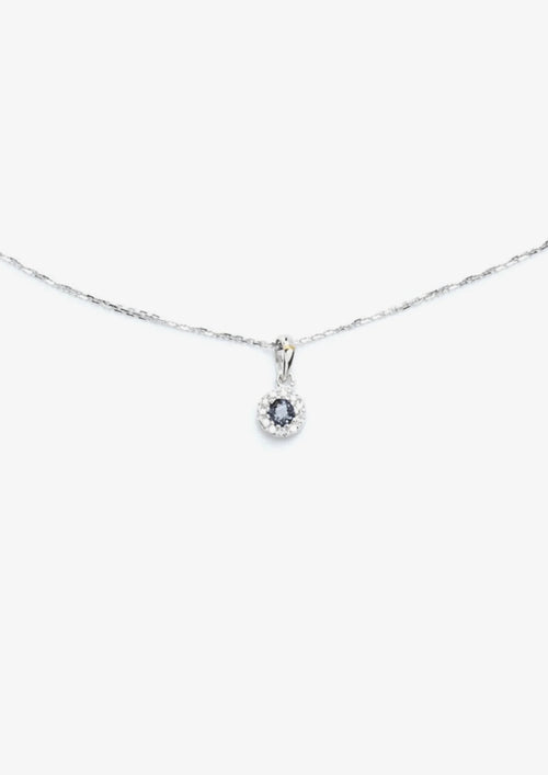 Collier avec pendentif bleu