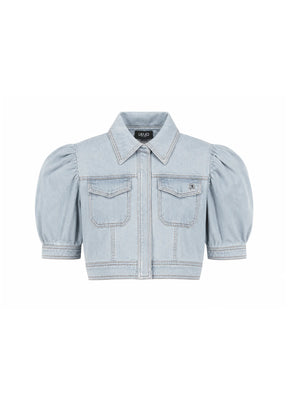 HELLBLAUE KURZE JEANSJACKE