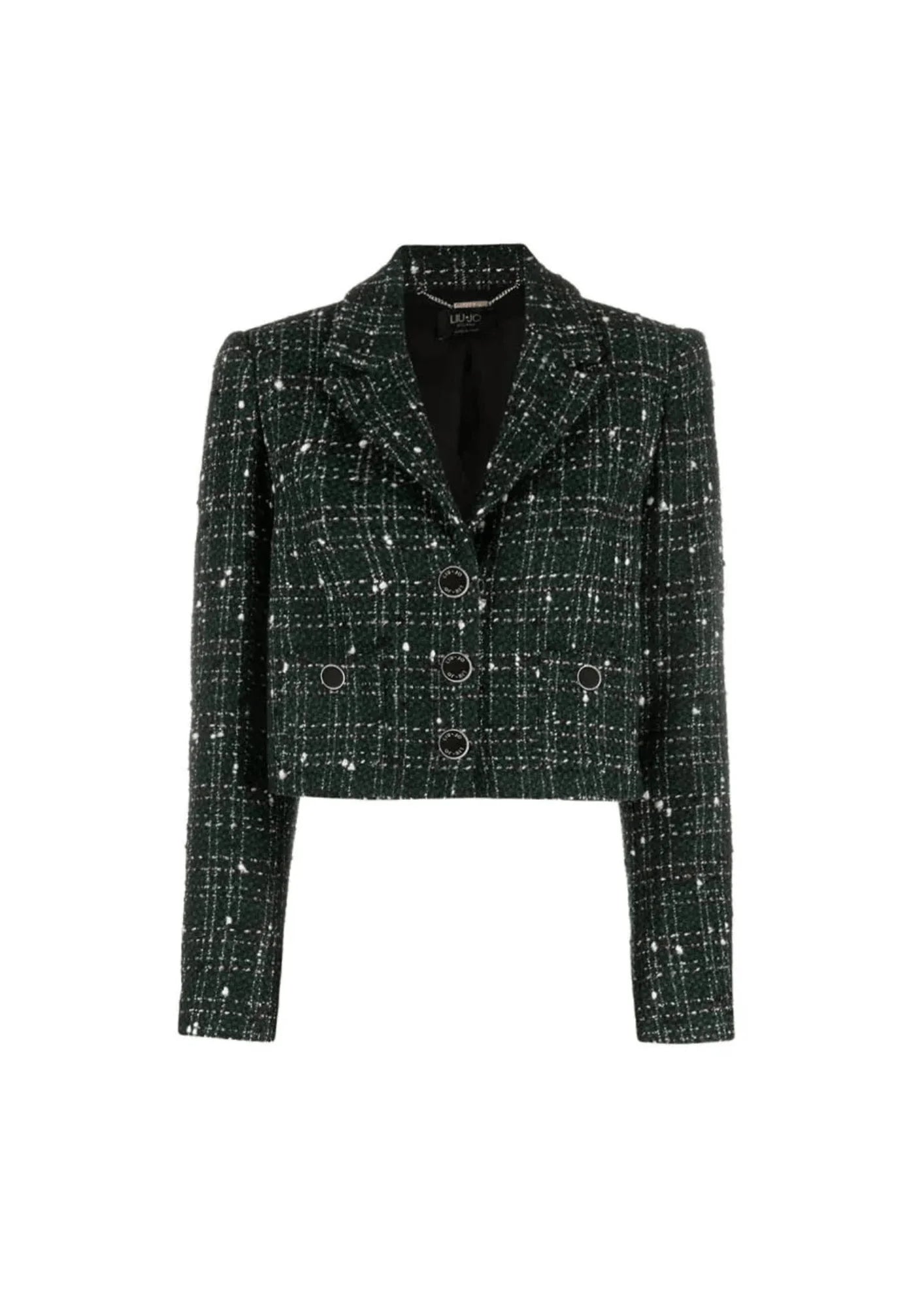 GREEN TWEED SHORT BLAZER