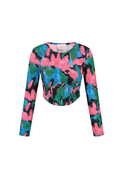 CHASE THE DAWN BLUE CORSET TOP