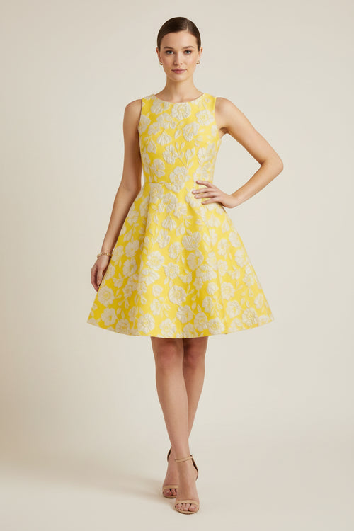 GELBES BLUMENKLEID PERGAMENA