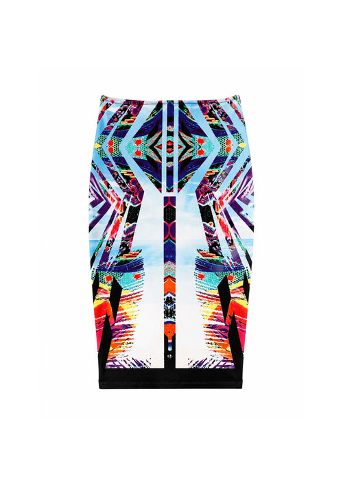 Lulumarie Rock M Blau/Schwarz bedruckt