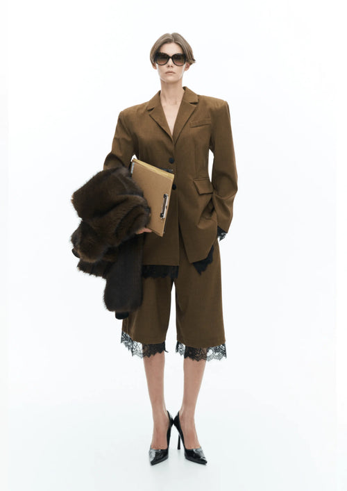 BRAUNER SPITZENBLAZER