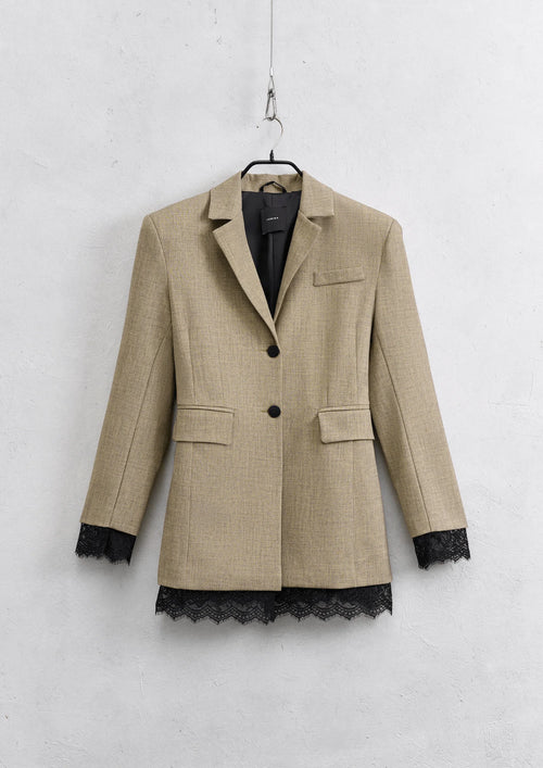 GRAUER SPITZENBLAZER