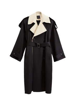 SCHWARZER TRENCHCOAT