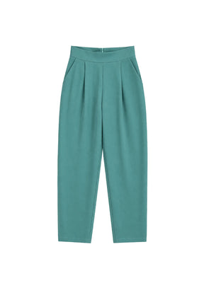 GRÜNE GERADE GESCHNITTENE HOSE