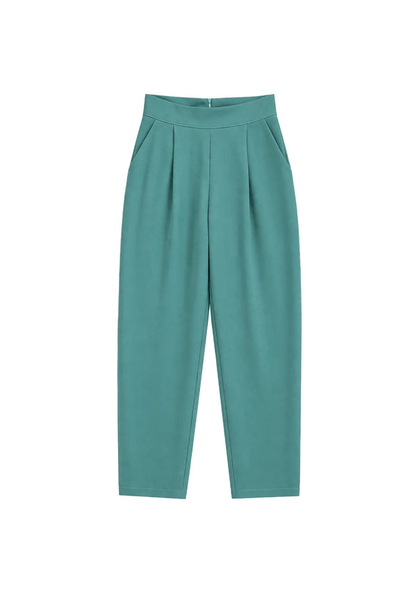 GREEN STRAIGHT FIT PANTS