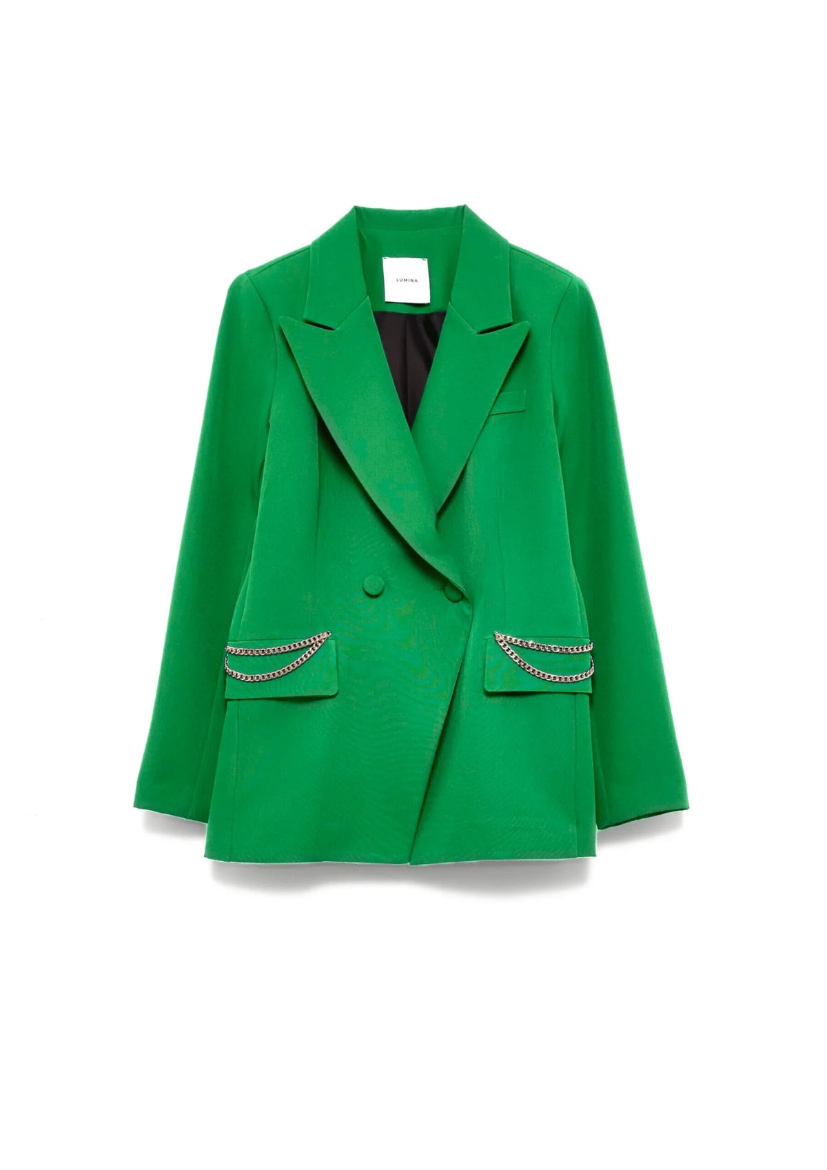 GREEN BLAZER WITH CHAINS